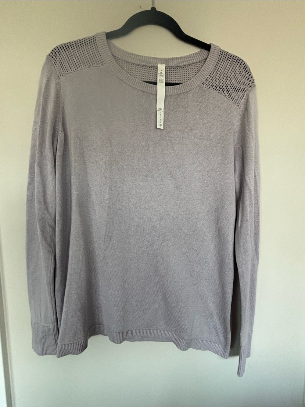 lululemon athletica Lavender Gray Lightweight Knit Sweater